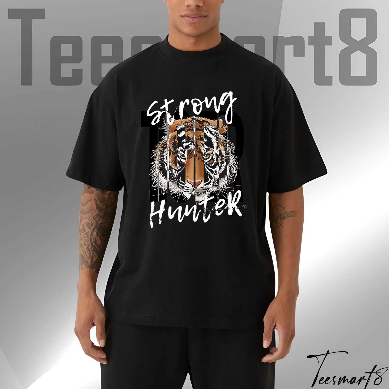 Strong Hunter T-Shirt – Fierce Tiger Graphic Tee